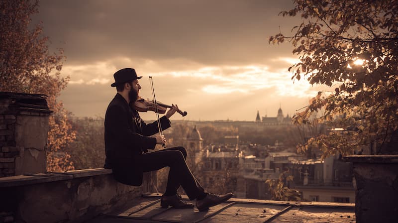 Hegedűs a háztetőn